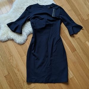 Banana republic navy bell sleeve dress